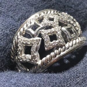 David Yurman Diamond Tapestry Ring